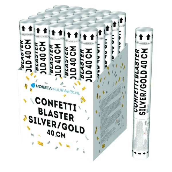 Confetti blaster silver/gold